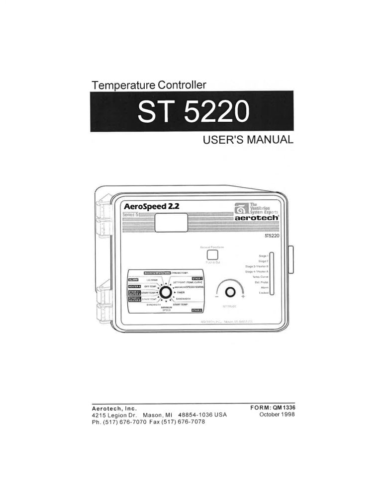 Munters ST5220 Owner's manual Munters ST5220 Owner's manual