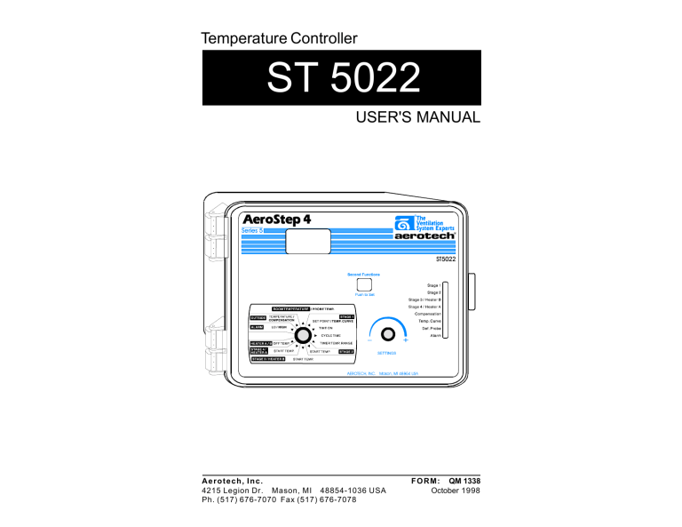 Munters ST5022 Owner's manual Munters ST5022 Owner's manual