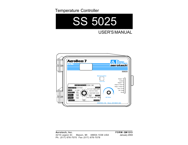 Munters SS5025 User manual Munters SS5025 User manual