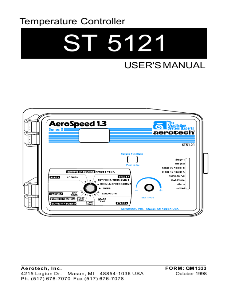 Munters ST5121 Owner's manual Munters ST5121 Owner's manual