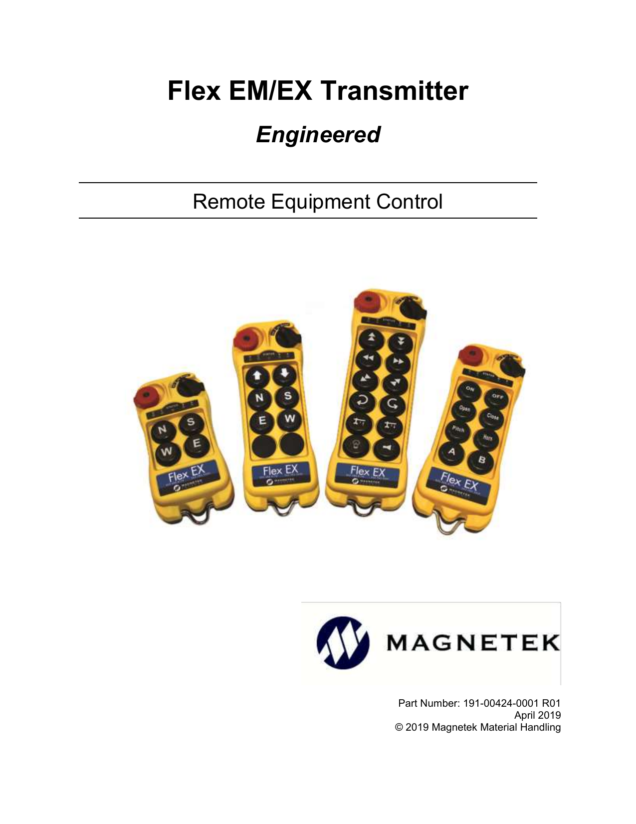 Magnetek Flex EM EX Transmitter Engineered Owner S Manual Manualzz