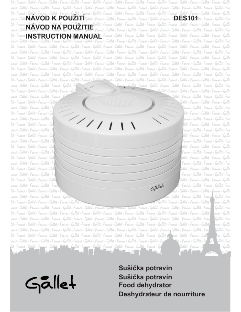 Gallet DES101 User manual Gallet DES101 User manual