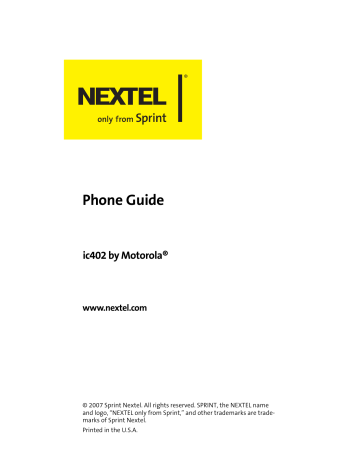 Motorola ic402 Phone Manual | Manualzz Motorola ic402 Phone Manual | Manualzz