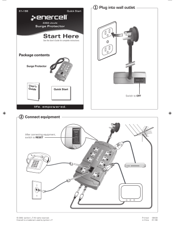 Enercell Enercell 61-188 Quick Start Enercell Enercell 61-188 Quick Start