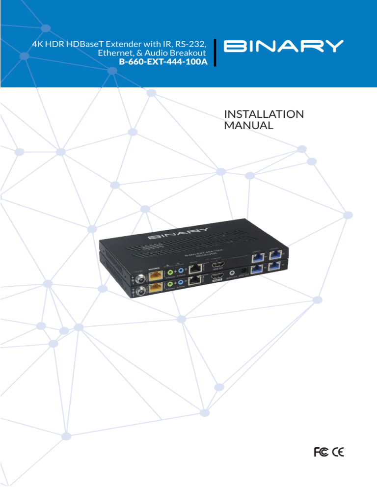 Binary B-660-EXT-444-100A Installation guide Binary B-660-EXT-444-100A Installation guide