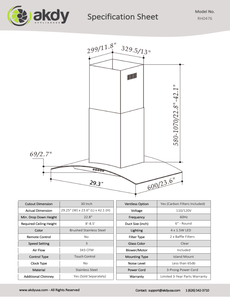 AKDY RH0477, RH0476 Specification AKDY RH0477, RH0476 Specification
