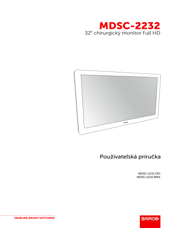 Barco MDSC-2232 Užívateľská príručka | Manualzz Barco MDSC-2232 Užívateľská príručka | Manualzz