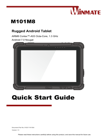 Winmate M101M8 Quick Start Manual | Manualzz Winmate M101M8 Quick Start Manual | Manualzz