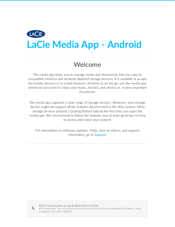 Lacie Media App Software/Applications User Manual | Manualzz Lacie Media App Software/Applications User Manual | Manualzz