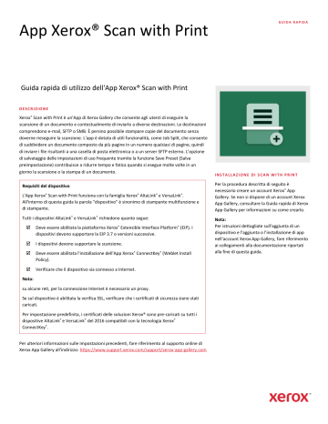 Xerox SCAN Guida D Installazione Manualzz