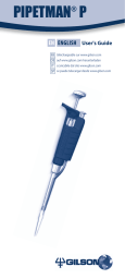 Gilson Pipetman P User Manual