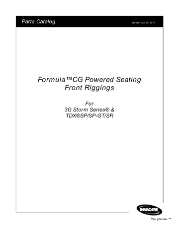 Invacare Formula, 3G Storm Series User manual Invacare Formula, 3G Storm Series User manual