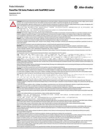 Allen Bradley Powerflex Tr Product Information Manualzz