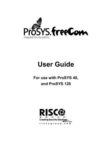 Risco ProSYS 128, ProSYS 40 User manual Risco ProSYS 128, ProSYS 40 User manual