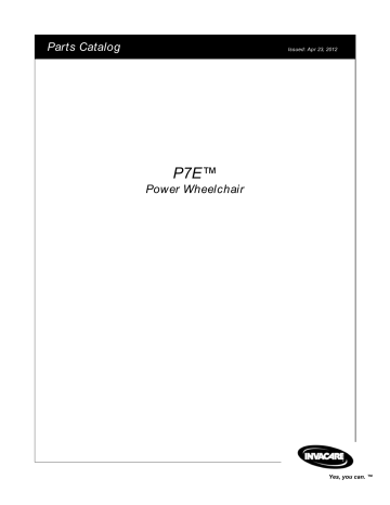 Invacare Power Wheel Chair P7E, P7ETM User manual Invacare Power Wheel Chair P7E, P7ETM User manual