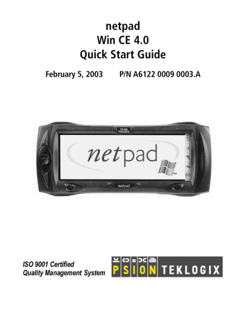 2.8.5 Using Menus. Psion Teklogix netpad, netpad Win CE 4.1 | Manualzz 2.8.5 Using Menus. Psion Teklogix netpad, netpad Win CE 4.1 | Manualzz