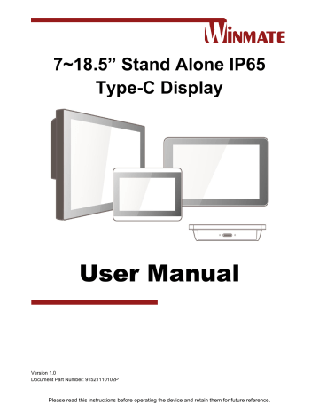 Winmate R10L100-GCT2-C, R15L600-GCC3-C, R15L600-PTA3-C User Manual | Manualzz Winmate R10L100-GCT2-C, R15L600-GCC3-C, R15L600-PTA3-C User Manual | Manualzz