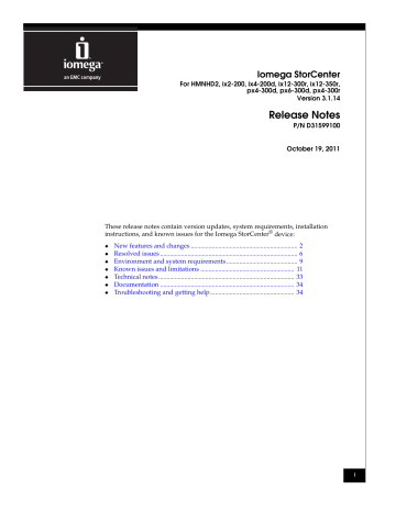 Iomega StorCenter HMNHD2, StorCenter ix4-200d Release Notes | Manualzz Iomega StorCenter HMNHD2, StorCenter ix4-200d Release Notes | Manualzz