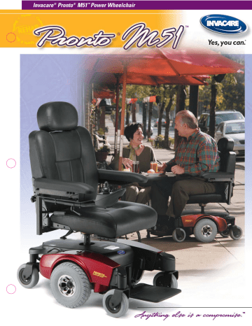 Invacare Pronto M51 Specification Invacare Pronto M51 Specification
