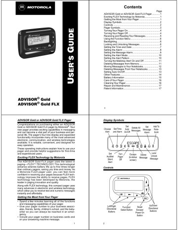 Motorola ADVISOR Gold FLX, ADVISOR Gold User manual Motorola ADVISOR Gold FLX, ADVISOR Gold User manual