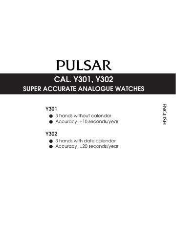 Pulsar Y301, Y302 User manual Pulsar Y301, Y302 User manual