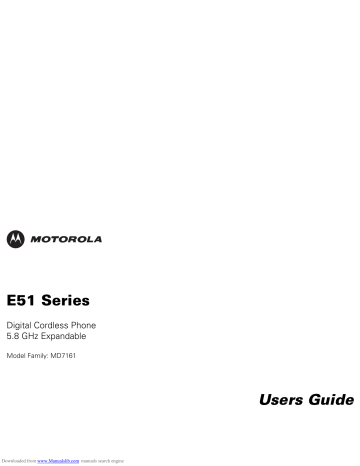 Motorola E51 Series, MD7161 User Manual | Manualzz