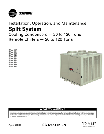Installation Mechanical — EVP . Trane RAUJ-C25, RAUJ-C50, RAUJ-C80, RAUJ-C60, RAUJ-C20, RAUJ-D10, RAUJ-D12, RAUJ-C40, RAUJ-C30 | Manualzz Installation Mechanical — EVP . Trane RAUJ-C25, RAUJ-C50, RAUJ-C80, RAUJ-C60, RAUJ-C20, RAUJ-D10, RAUJ-D12, RAUJ-C40, RAUJ-C30 | Manualzz