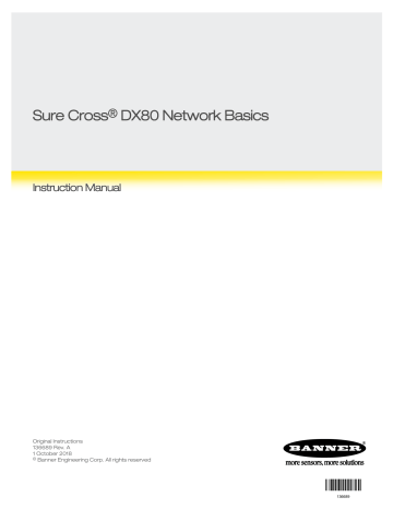 Banner Sure Cross DX80 Instruction Manual | Manualzz Banner Sure Cross DX80 Instruction Manual | Manualzz