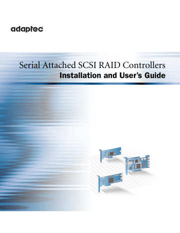 Adaptec RAID 5805 User's Guide | Manualzz