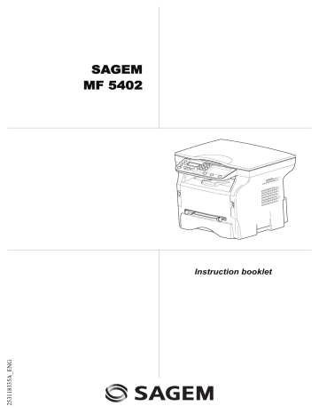 Sagem MF 5402 Instruction Booklet | Manualzz Sagem MF 5402 Instruction Booklet | Manualzz