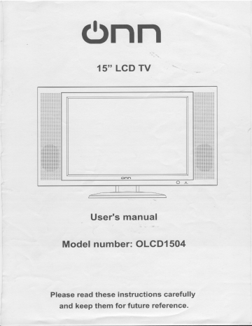 Onn OLCD 1504 Owner Manual | Manualzz Onn OLCD 1504 Owner Manual | Manualzz
