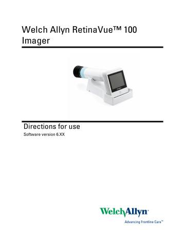 Welch Allyn RetinaVue 100 Imager Directions For Use Manual | Manualzz Welch Allyn RetinaVue 100 Imager Directions For Use Manual | Manualzz