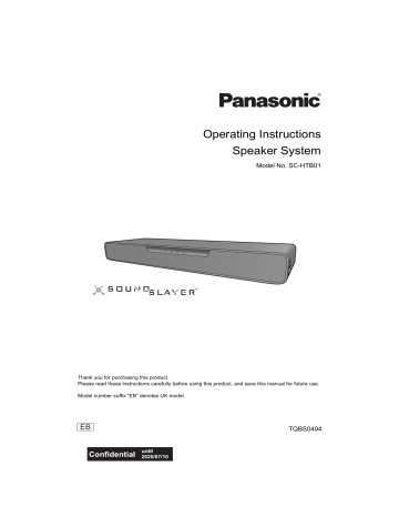 Panasonic SCHTB01EB Operating instructions Panasonic SCHTB01EB Operating instructions