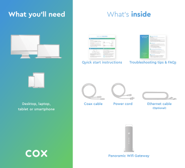 Cox Panoramic Wifi Gateway User Manual Manualzz