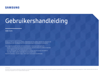 Samsung SBB-SSN Handleiding | Manualzz Samsung SBB-SSN Handleiding | Manualzz