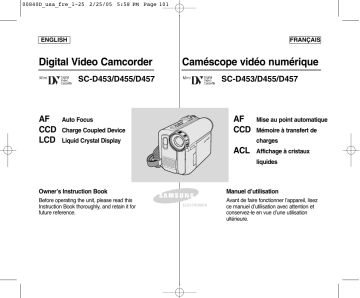 Samsung SC-D453 Instruction book | Manualzz