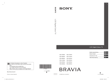Sony KDL-26S4000 Bedienungsanleitung | Manualzz Sony KDL-26S4000 Bedienungsanleitung | Manualzz