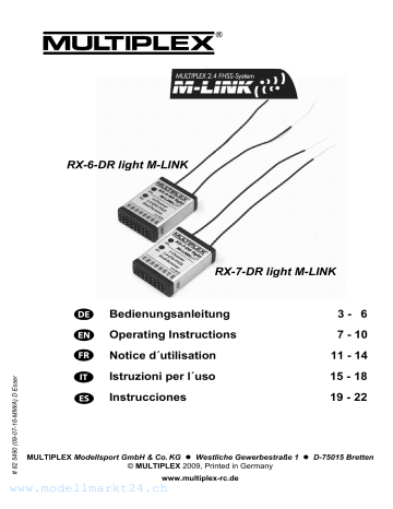 MULTIPLEX M LINK Series RX 7 DR Light M LINK RX 6 DR Light M LINK