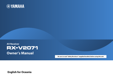 Yamaha RX-V2071 User Manual - Download & Read Online | Manualzz Yamaha RX-V2071 User Manual - Download & Read Online | Manualzz