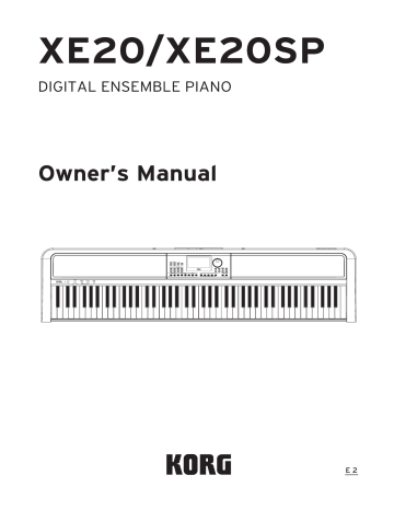 Korg XE20SP Owner’s Manual | Manualzz