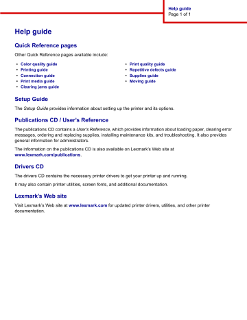 Lexmark C 752 Help Manual | Manualzz Lexmark C 752 Help Manual | Manualzz