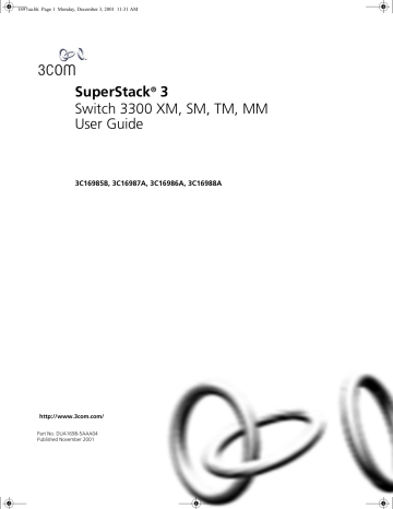3Com 3300 TM, 3300 XM, 3C16985B, 3C16986A, 3C16988A User guide | Manualzz 3Com 3300 TM, 3300 XM, 3C16985B, 3C16986A, 3C16988A User guide | Manualzz