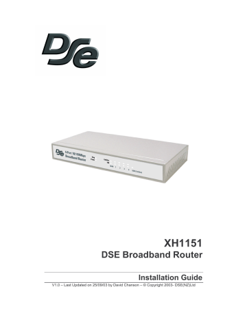 DSE XH1151 Installation Manual | Manualzz