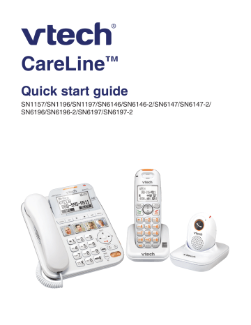 VTech CareLine SN1157, CareLine SN6197 Quick Start Manual | Manualzz