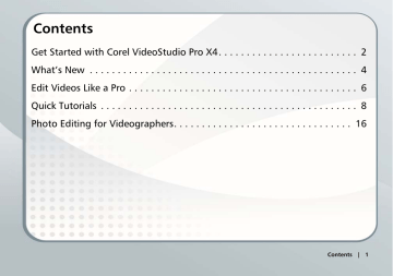 Corel VideoStudio Pro X4 Getting Started | Manualzz