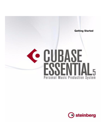 Steinberg Cubase Essential 5.0 Getting Started | Manualzz Steinberg Cubase Essential 5.0 Getting Started | Manualzz