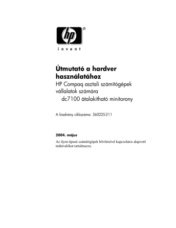 HP Compaq dc7100 Convertible Minitower PC Reference guide | Manualzz HP Compaq dc7100 Convertible Minitower PC Reference guide | Manualzz