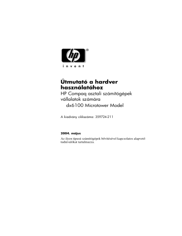 HP Compaq dx6100 Microtower PC Reference guide | Manualzz HP Compaq dx6100 Microtower PC Reference guide | Manualzz