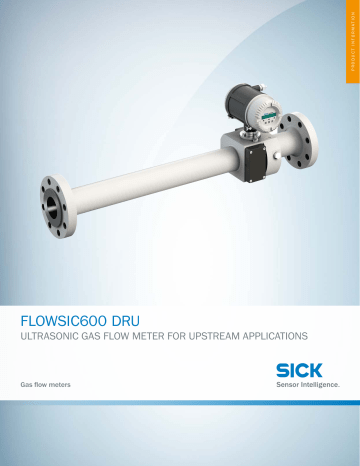 Sick FLOWSIC600 DRU Gas Flow Meters Product information | Manualzz Sick FLOWSIC600 DRU Gas Flow Meters Product information | Manualzz