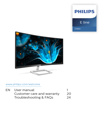 Philips 278E9QHSB/89 Curved LCD monitor with Ultra Wide-Color User manual | Manualzz Philips 278E9QHSB/89 Curved LCD monitor with Ultra Wide-Color User manual | Manualzz